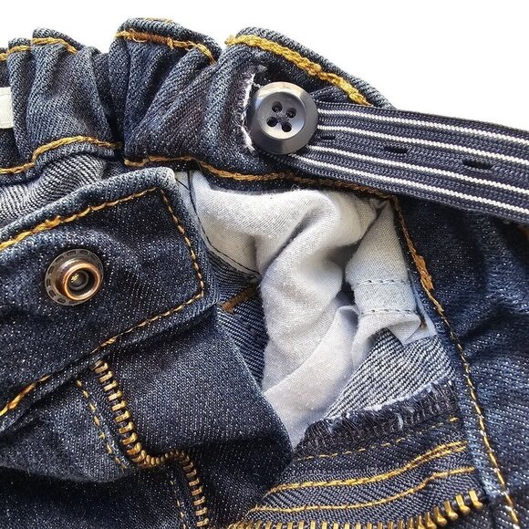 Oshkosh BGosh Unisex Toddler Skinny Jeans 3T Adjustable Waist Dark Wash Denim - Picture 5 of 7